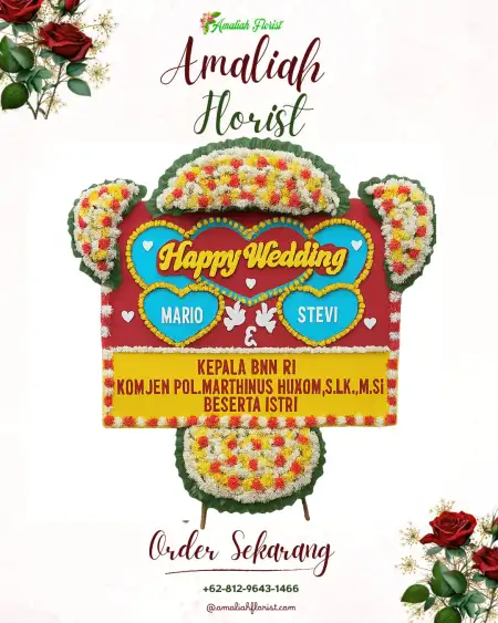 Papan Bunga Pernikahan Gaharu